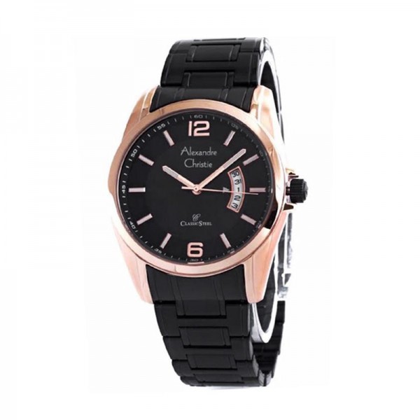 Alexandre Christie AC 8289 Rosegold Black Man MDBBRBA